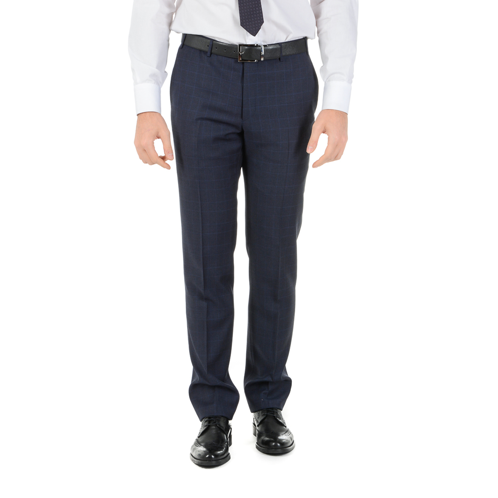 Corneliani Mens Suit Long Sleeves Dark Blue Super 110's