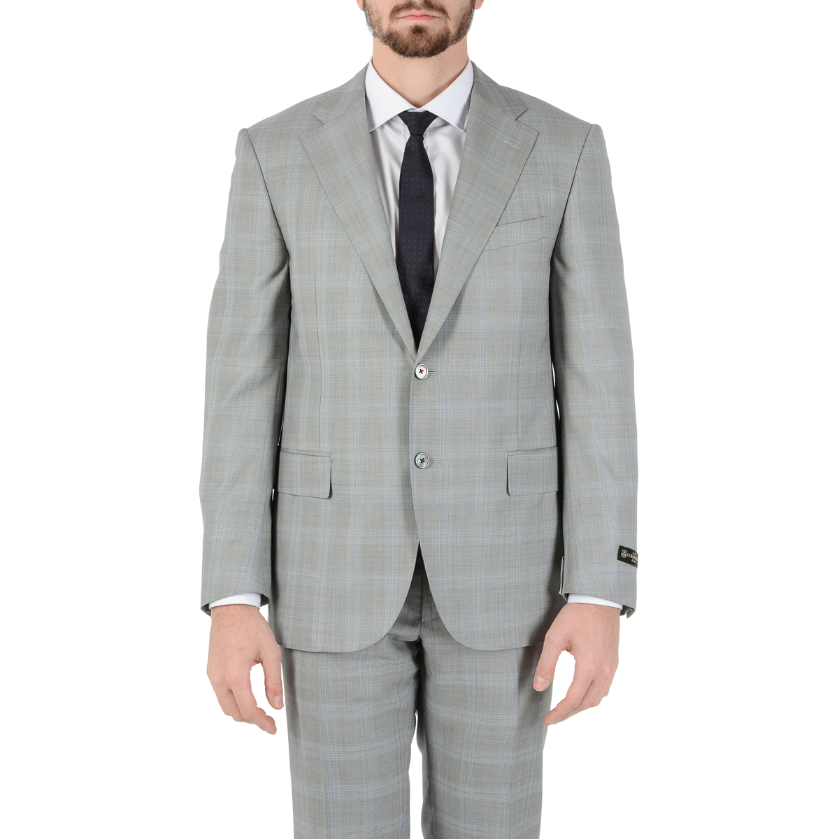 Corneliani Mens Suit Long Sleeves Grey Super 150's