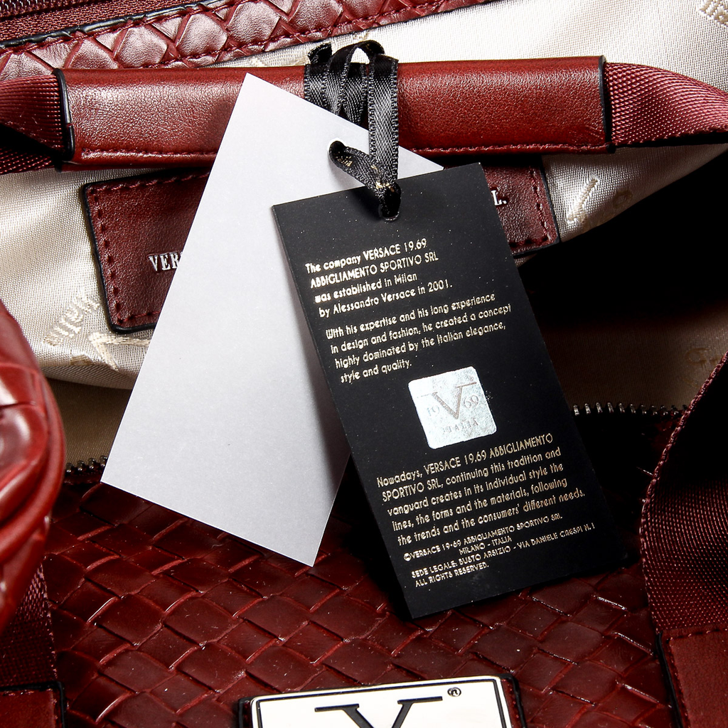 Bolso de mano para hombre V 1969 Italia, color rojo oscuro, JEFF