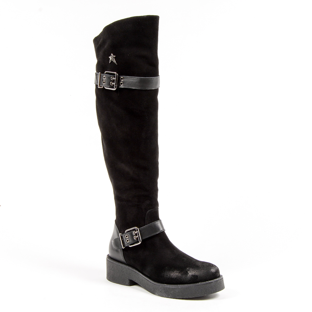 Andrew Charles Womens High Boot Black ALANIS