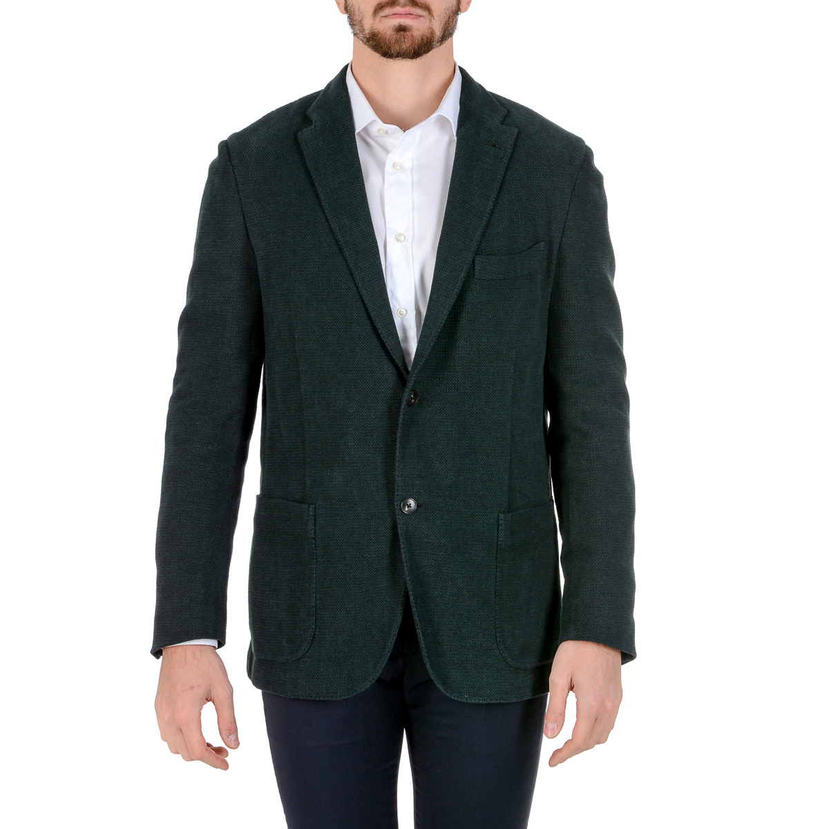 Chaqueta Boglioli Milano para hombre, manga larga, verde oscuro