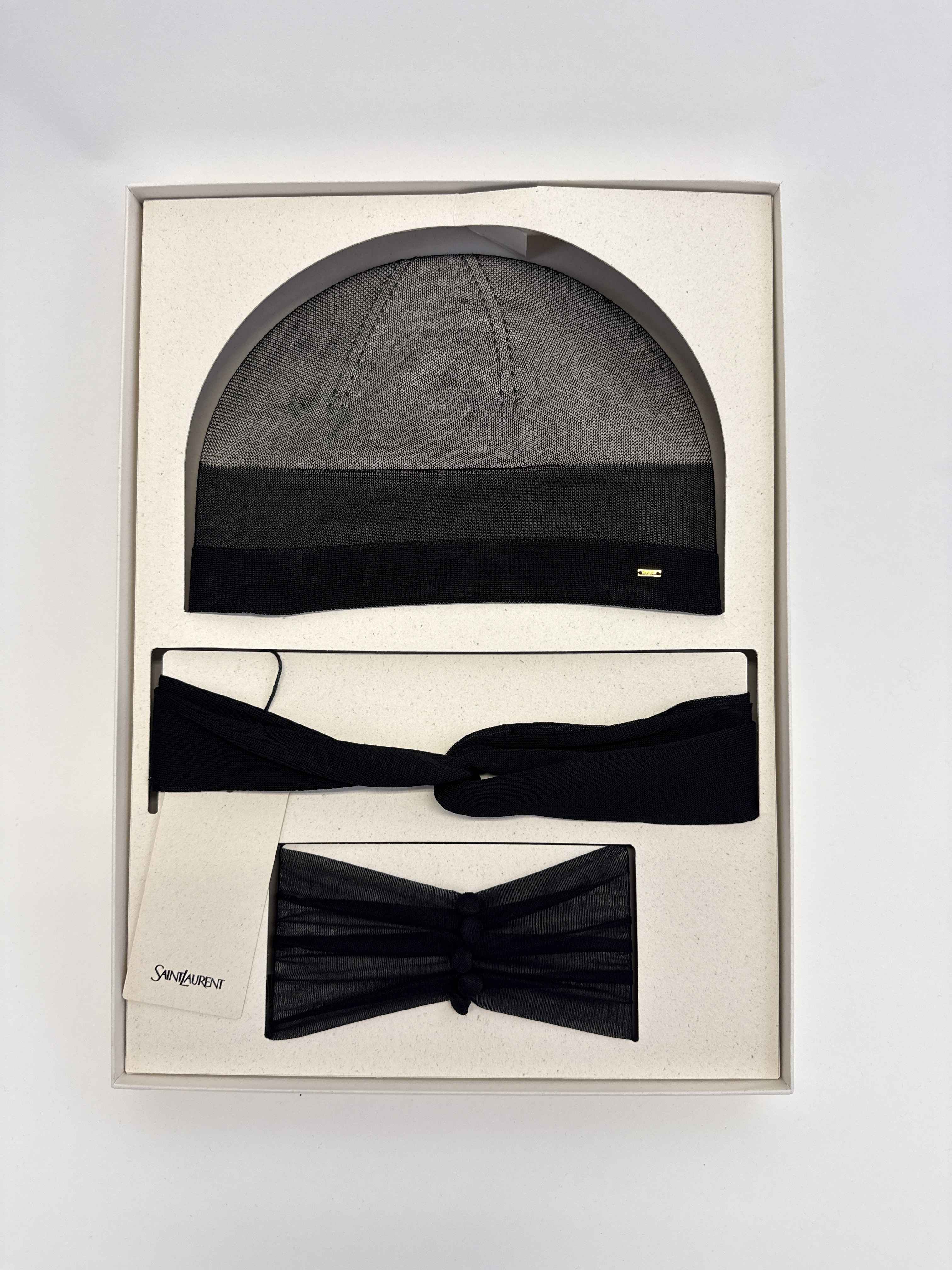 Conjunto de sombrero y diadema para mujer de Saint Laurent 8299583YR33 1000