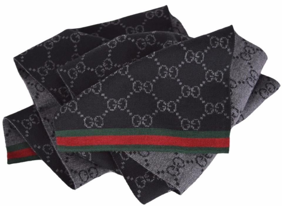 Bufanda Gucci para hombre 23x180 negra
