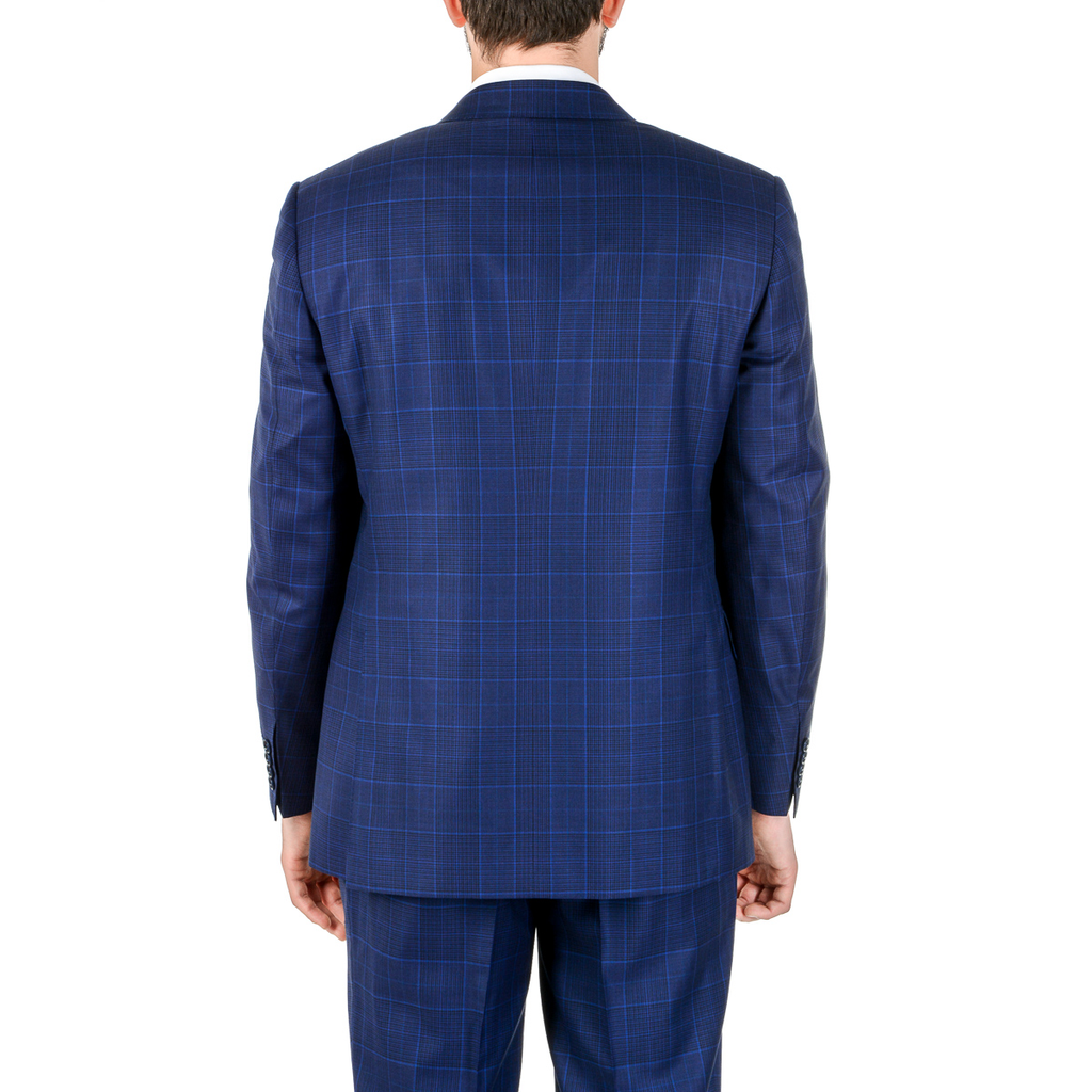 Canali Mens Suit Long Sleeves Blue Impeccabile