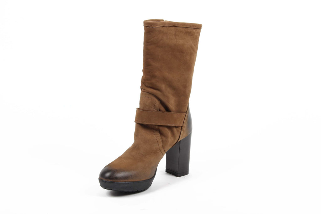 Bota alta mujer V 1969 Italia S09 NABUK CUOIO