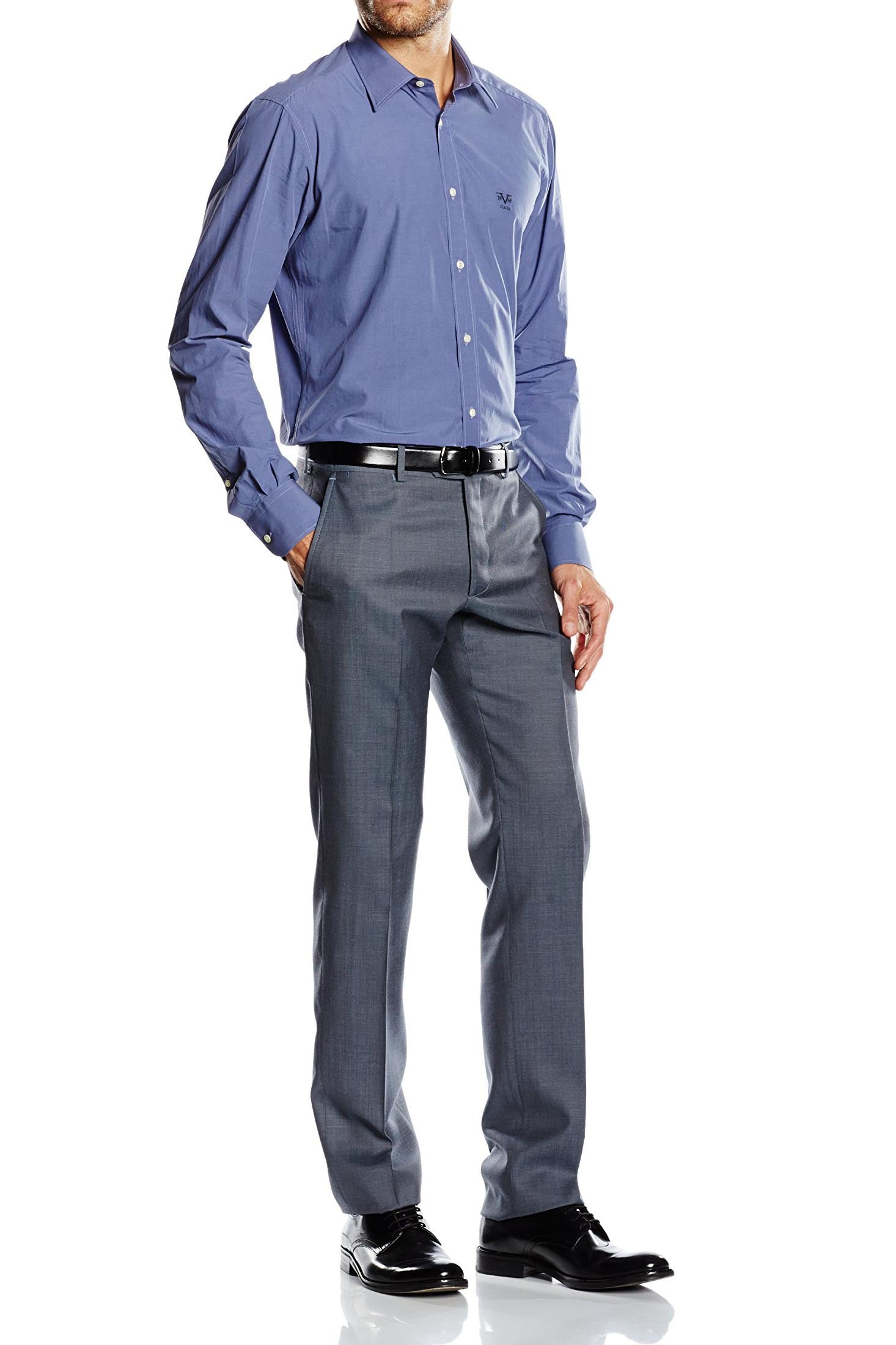 Camisa de cuello clásico moderno V 1969 Italia para hombre MCC65