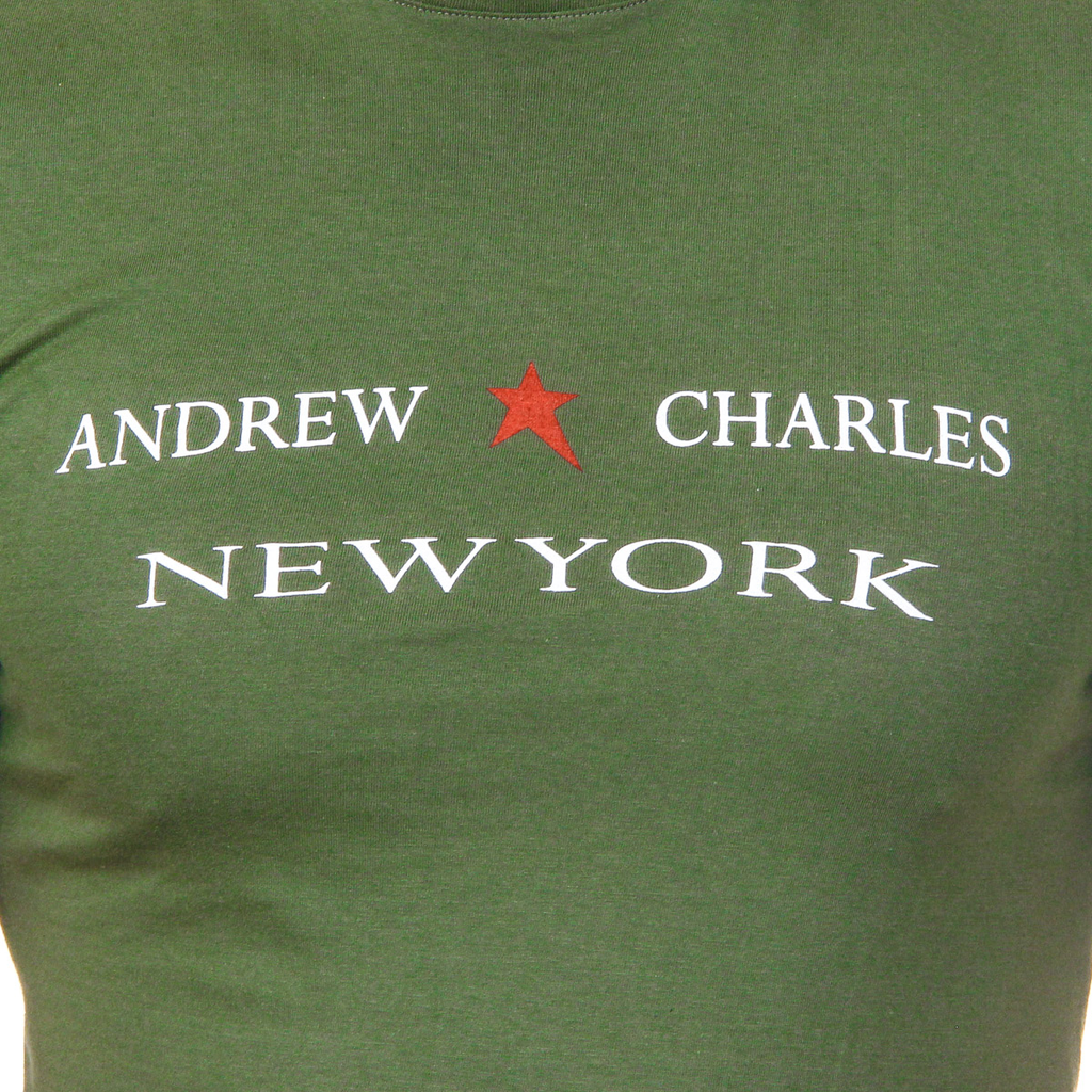 Camiseta Andrew Charles para hombre, manga corta, cuello redondo, verde, KEITA
