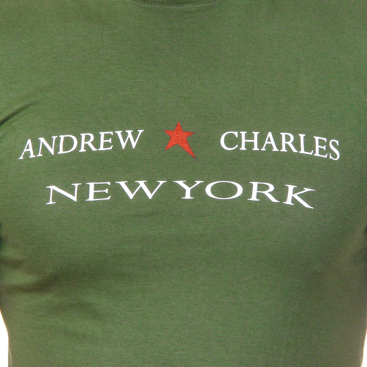 Camiseta Andrew Charles para hombre, manga corta, cuello redondo, verde, KEITA