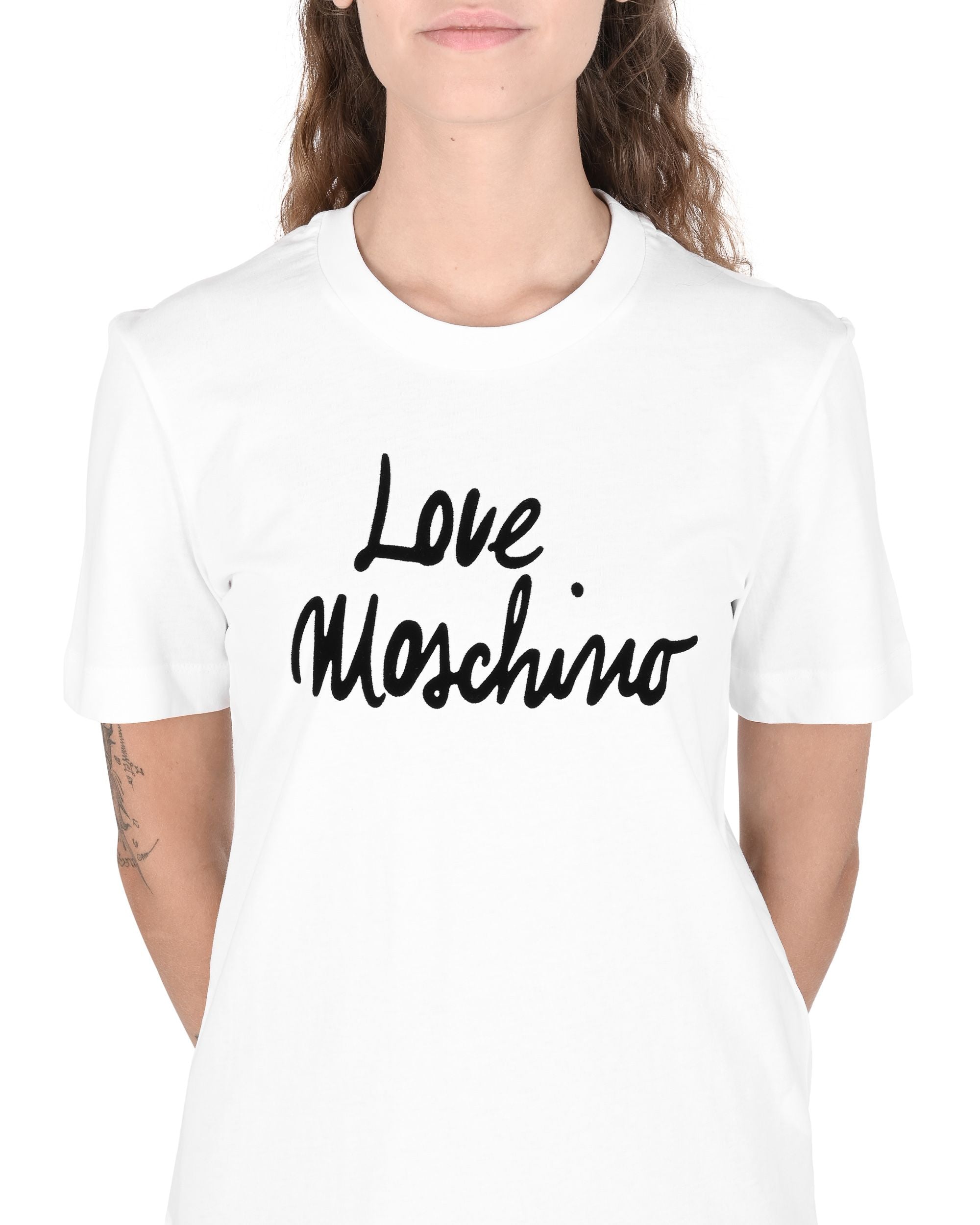 Camiseta de mujer Love Moschino W 4 H06 18 M 3876 A00 BLANCO ÓPTICO