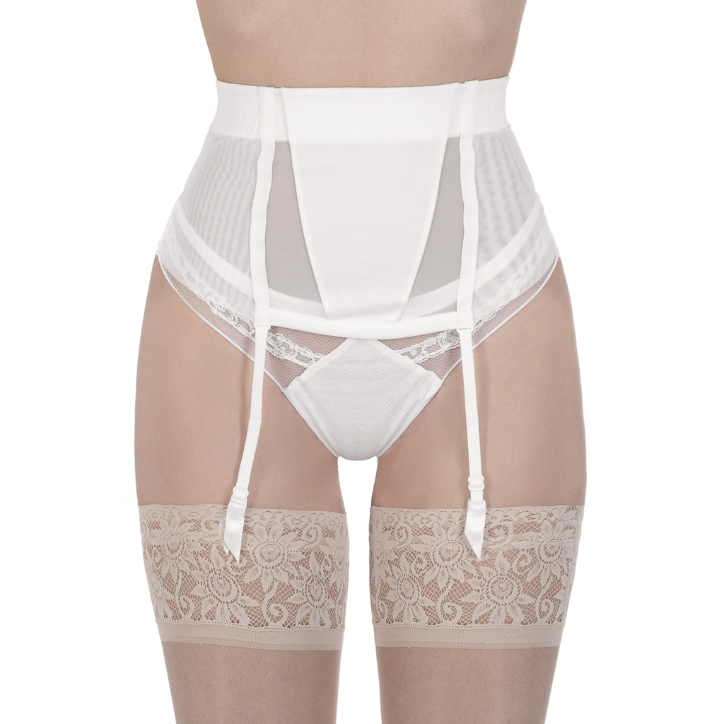 Liga La Perla para mujer blanca