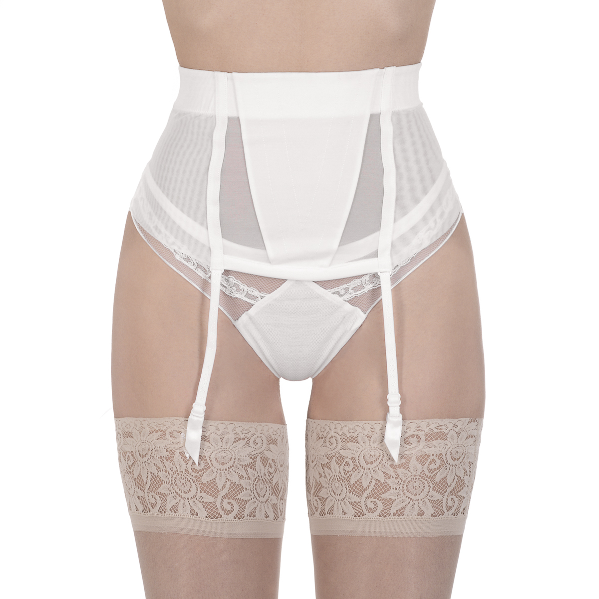 Liga La Perla para mujer blanca