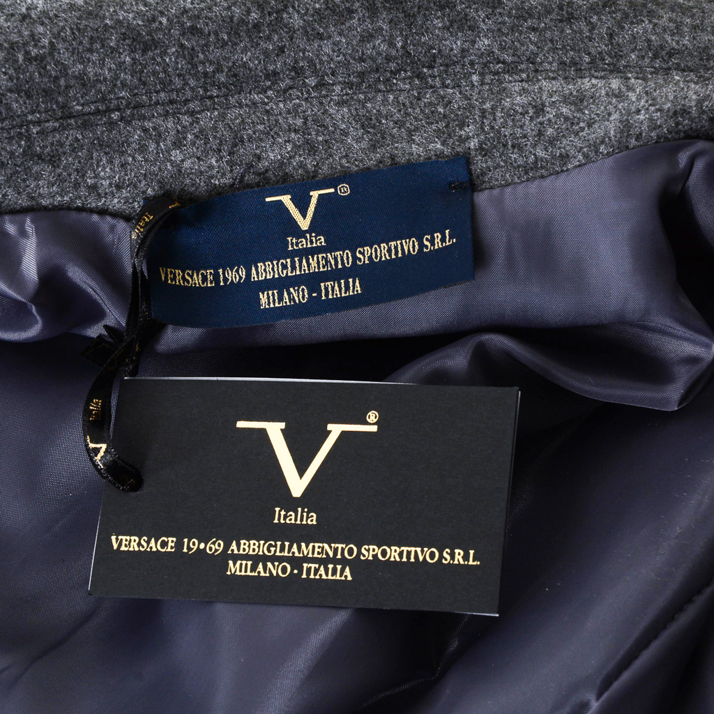V 1969 Italia Abrigo de mujer Mangas largas Gris JENNY