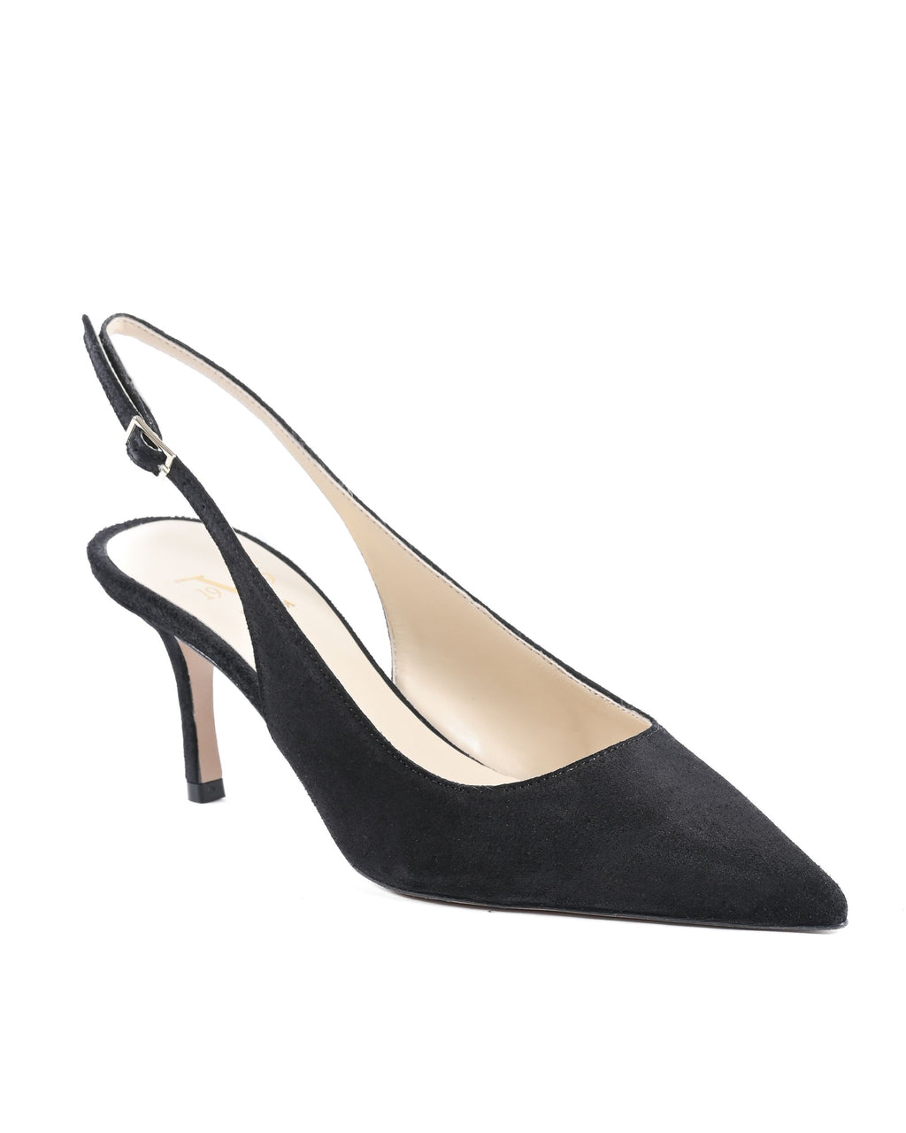 19V69 Italia Sandalia de tacón para mujer negra CHA65 ESTAMPADO NEGRO