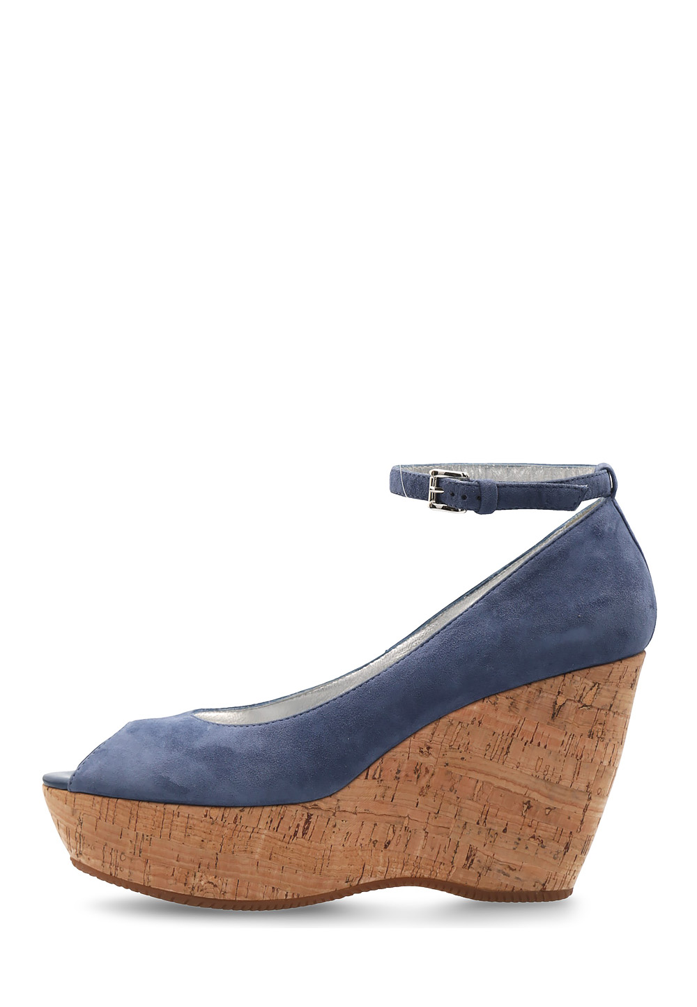 Sandalia de cuña Hogan para mujer, color azul, HXW2000I440CR0U822
