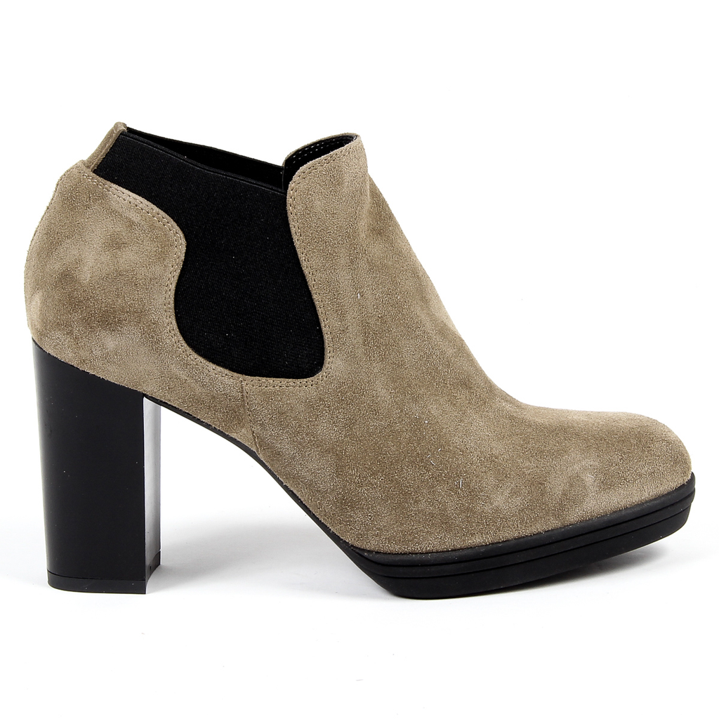 V 1969 Italia Botín de tacón para mujer Beige GRACY