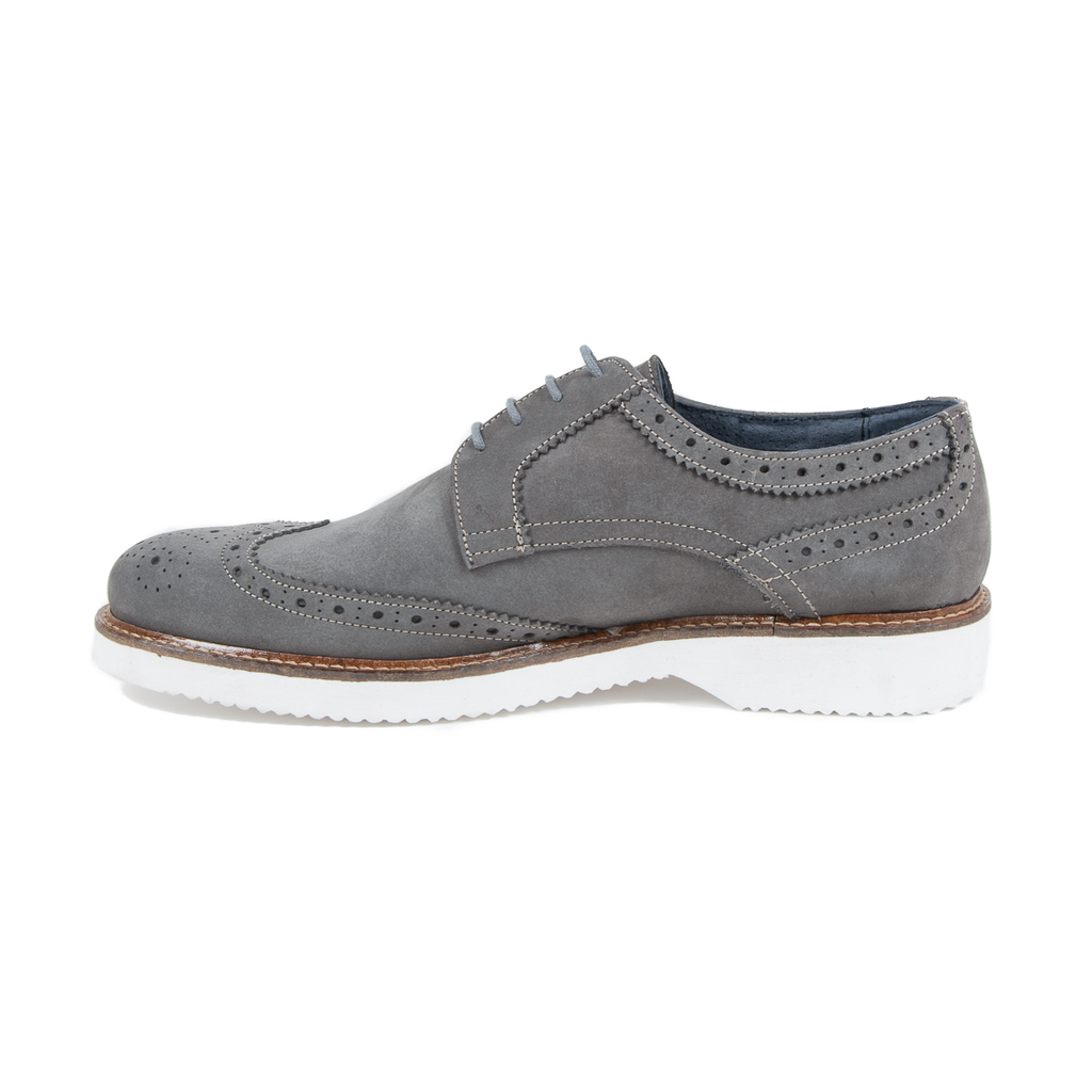V 1969 Italia Zapato brogue para hombre gris oscuro HARRY 5141 NABUK VAR 8