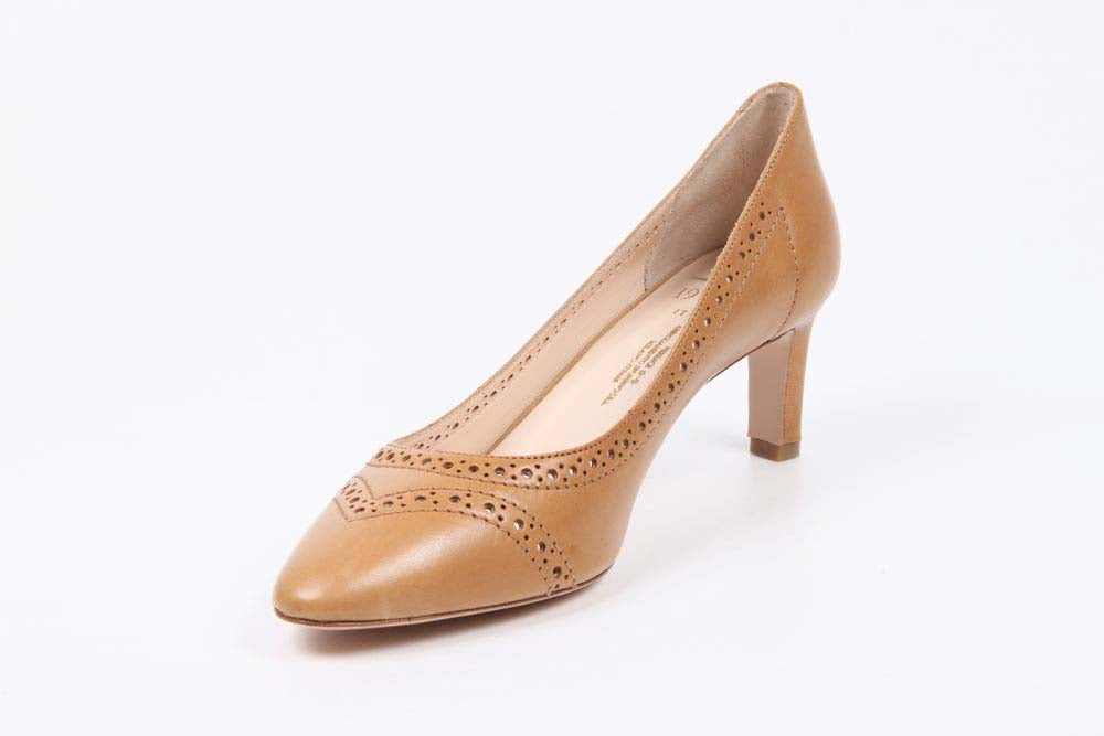 V 1969 Italia - Zapatos de tacón bajo para mujer 5632-LAU55 PE JOLLYCG NAPPA JOLLY COGNAC