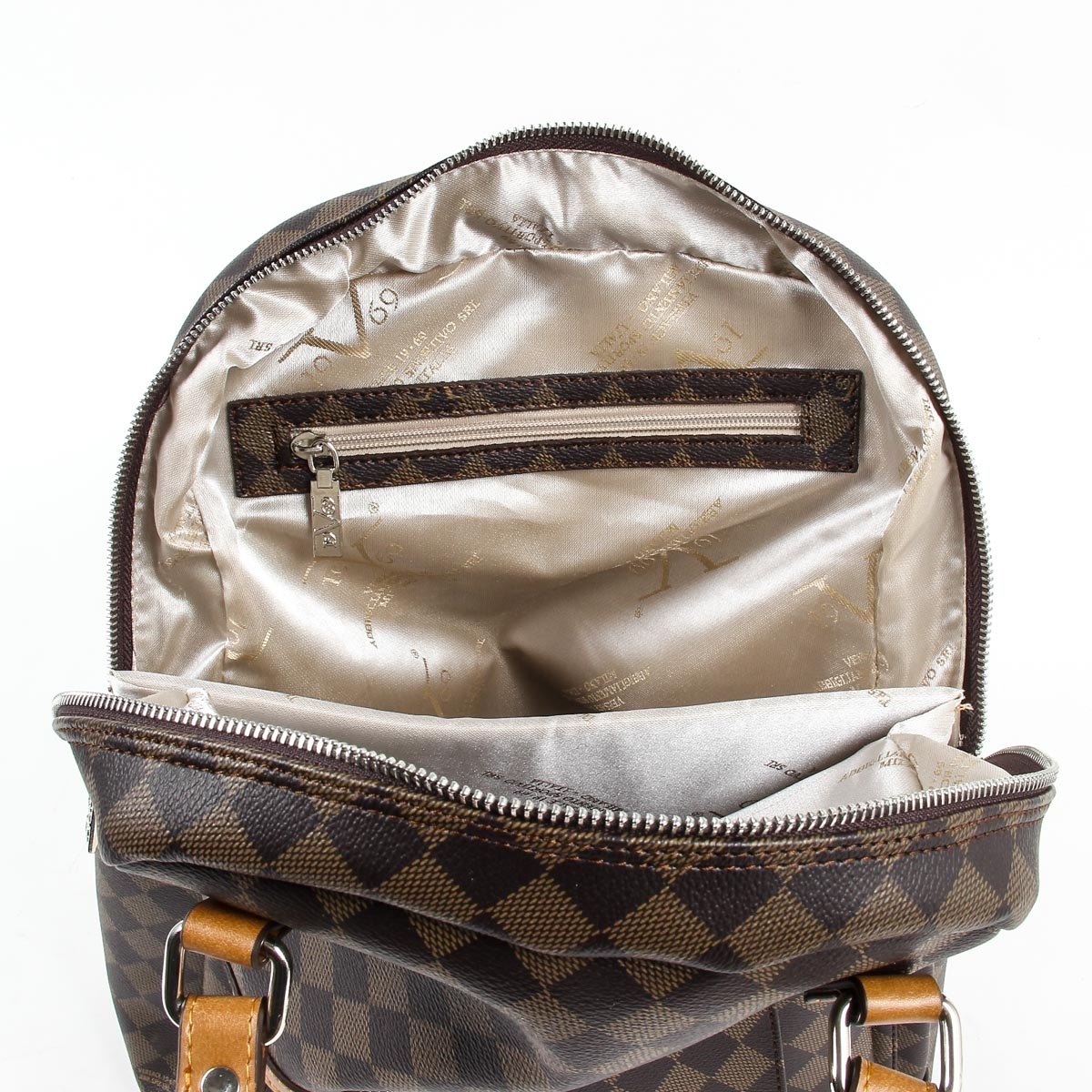 Mochila de moda para hombre V 1969 Italia V1969016 COFFEE TABA