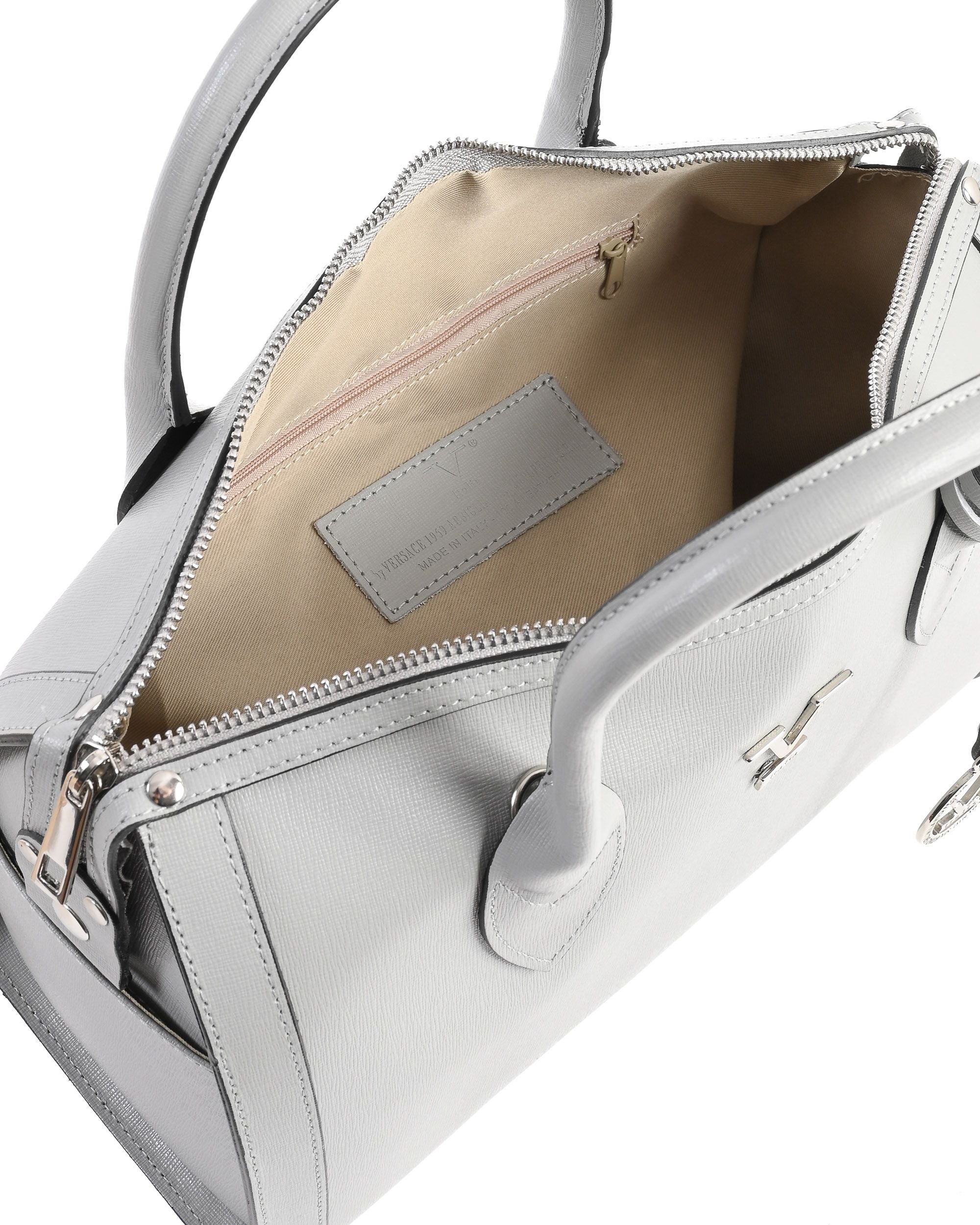 Bolso Mujer V Italia Gris V014-S SAFFIANO GRIGIO