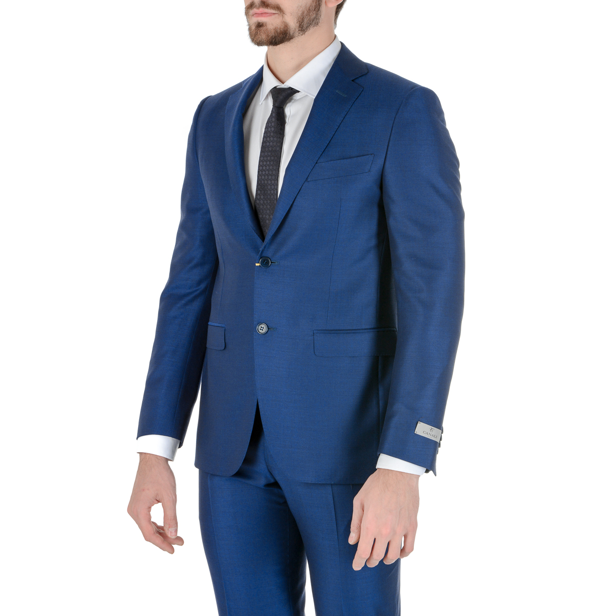 Canali Mens Suit Long Sleeves Blue