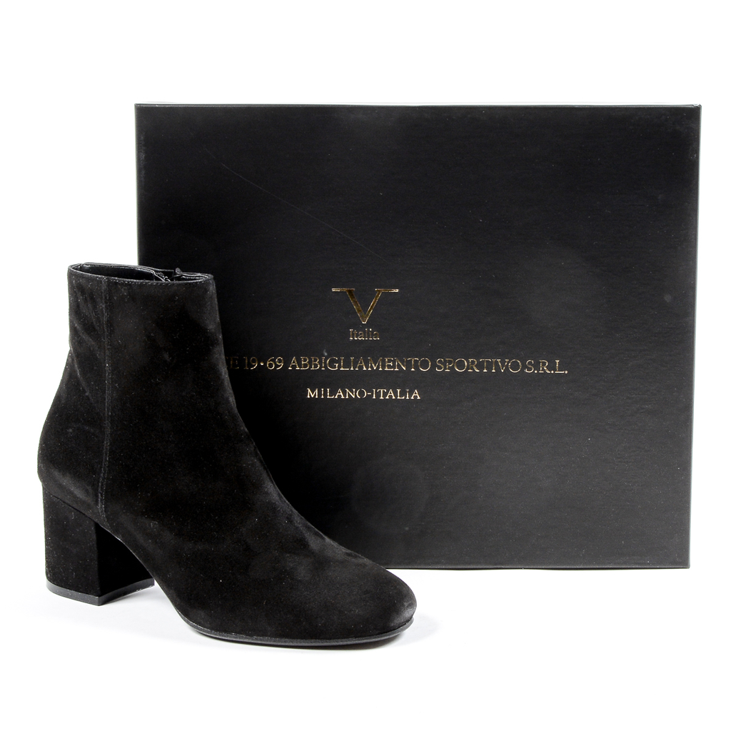 V 1969 Italia - Botines de tacón para mujer, color negro MAD