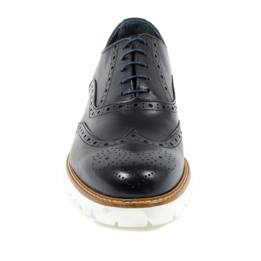 Andrew Charles - Zapatos brogue para hombre, color azul LUIS