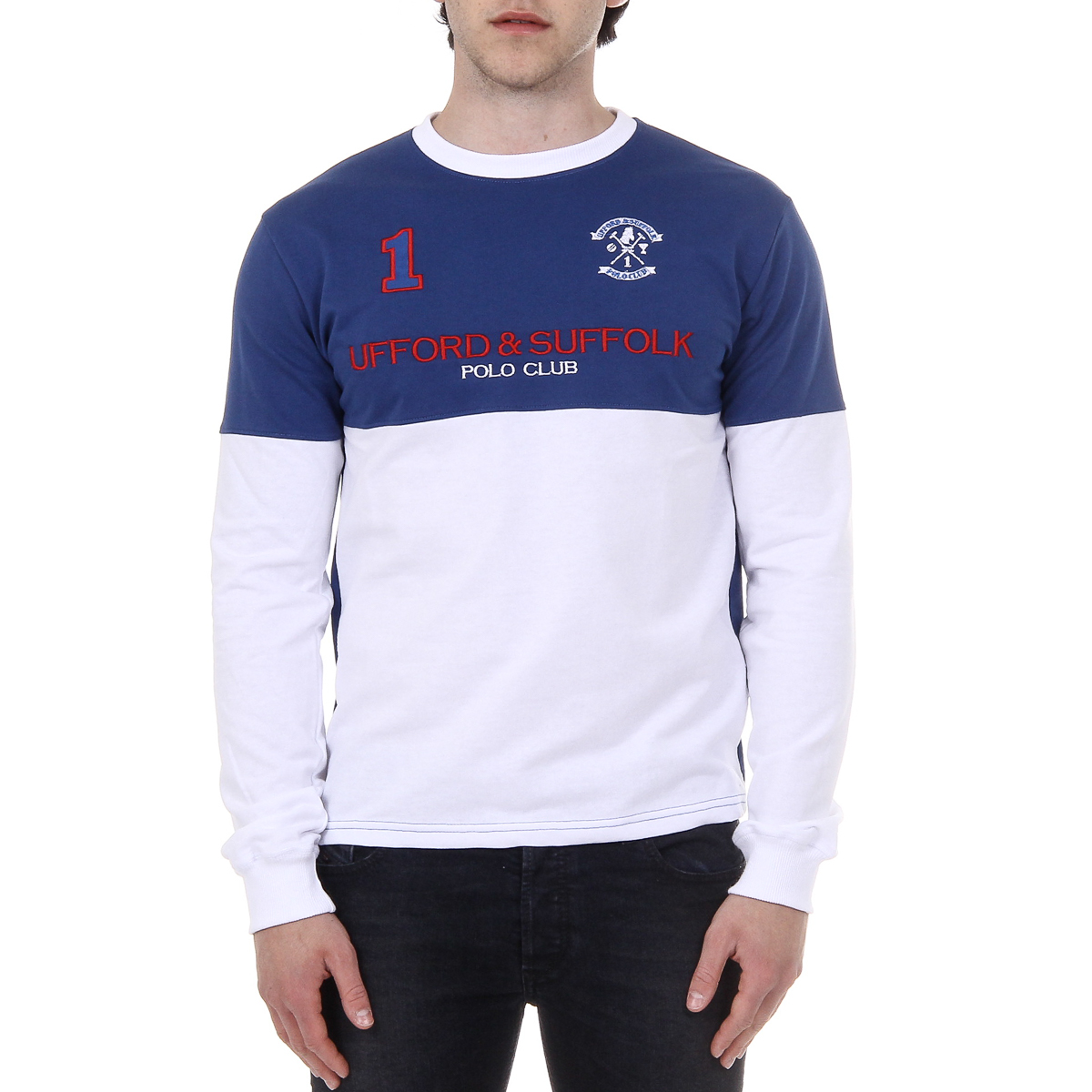 Suéter de hombre Ufford & Suffolk Polo Club de manga larga y cuello redondo