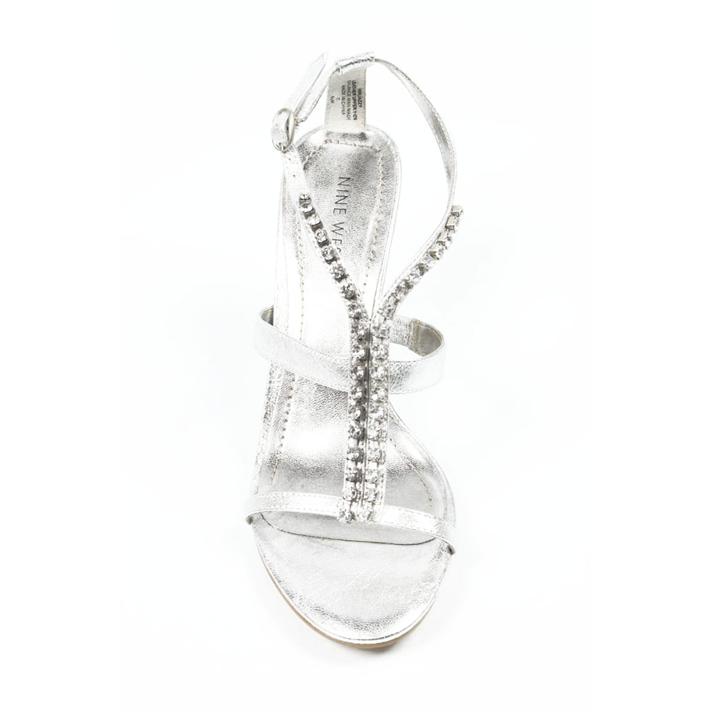 Sandalias con tira al tobillo para mujer de Nine West NWJAZZY SLVR