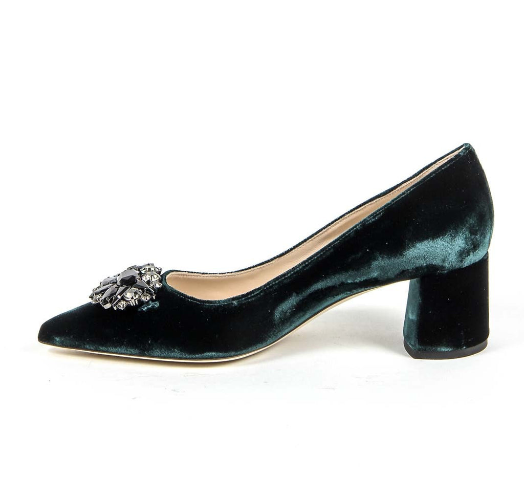 Zapatos de salón para mujer V 1969 Italia 3109244 VELLUTO VERDE
