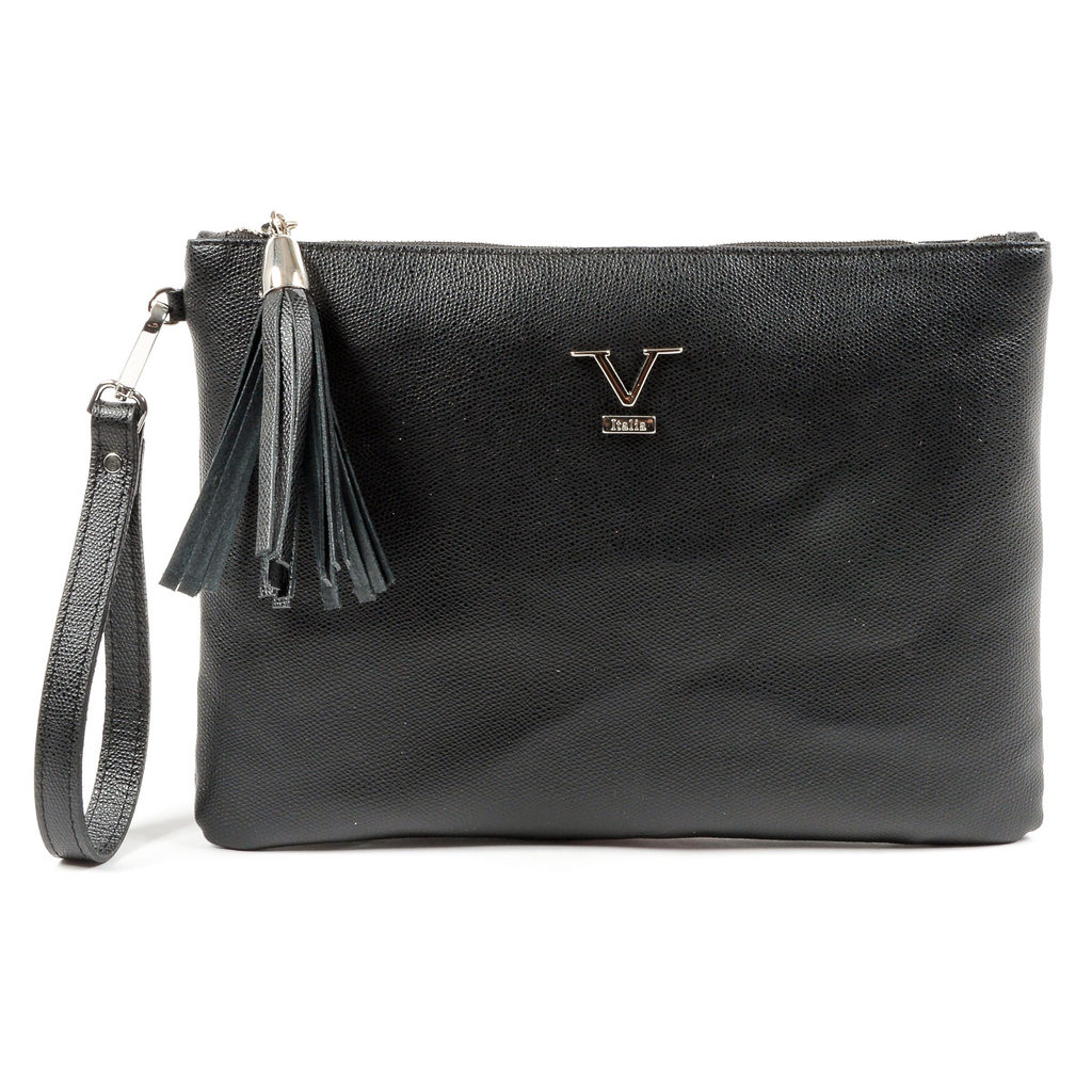 Bolso de mano para mujer V 1969 Italia negro PECHINO