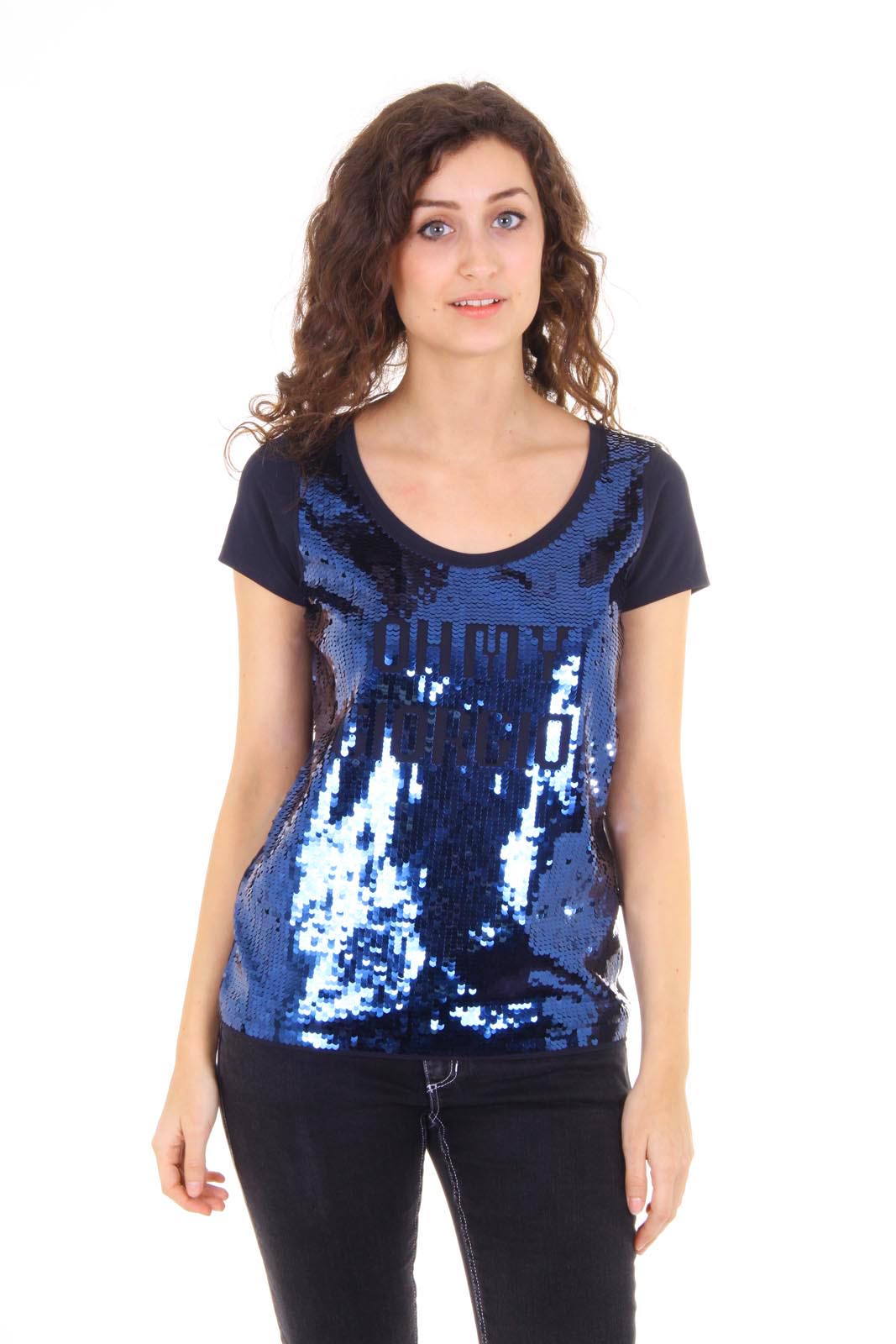 Camiseta de manga corta para mujer Emporio Armani AGH70 AH N5