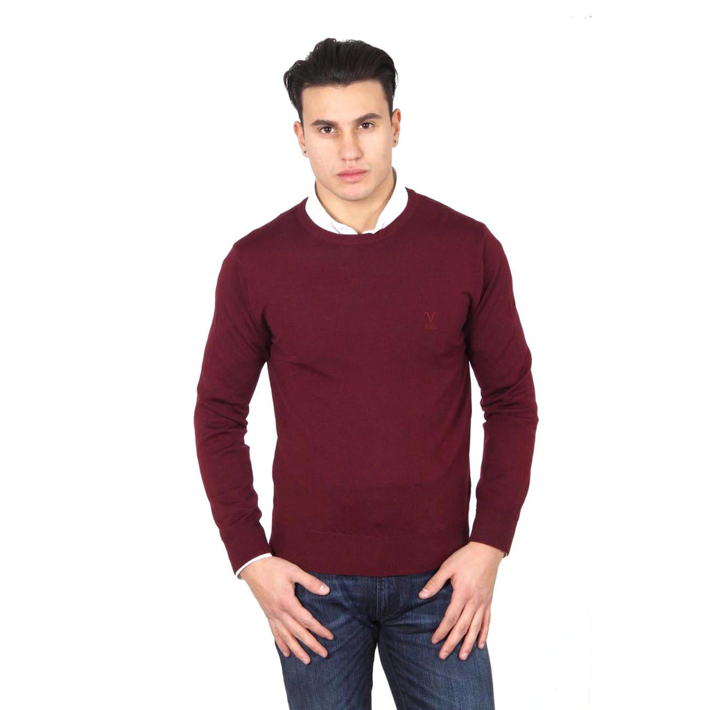 Suéter de cuello redondo para hombre V 1969 Italia 9800 GIROCOLLO BORDEAUX