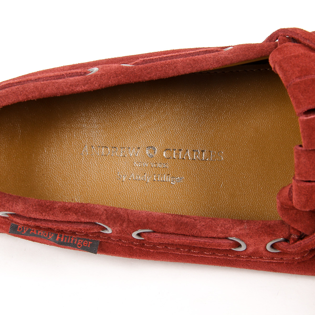Mocasín Andrew Charles para hombre, color rojo JETT