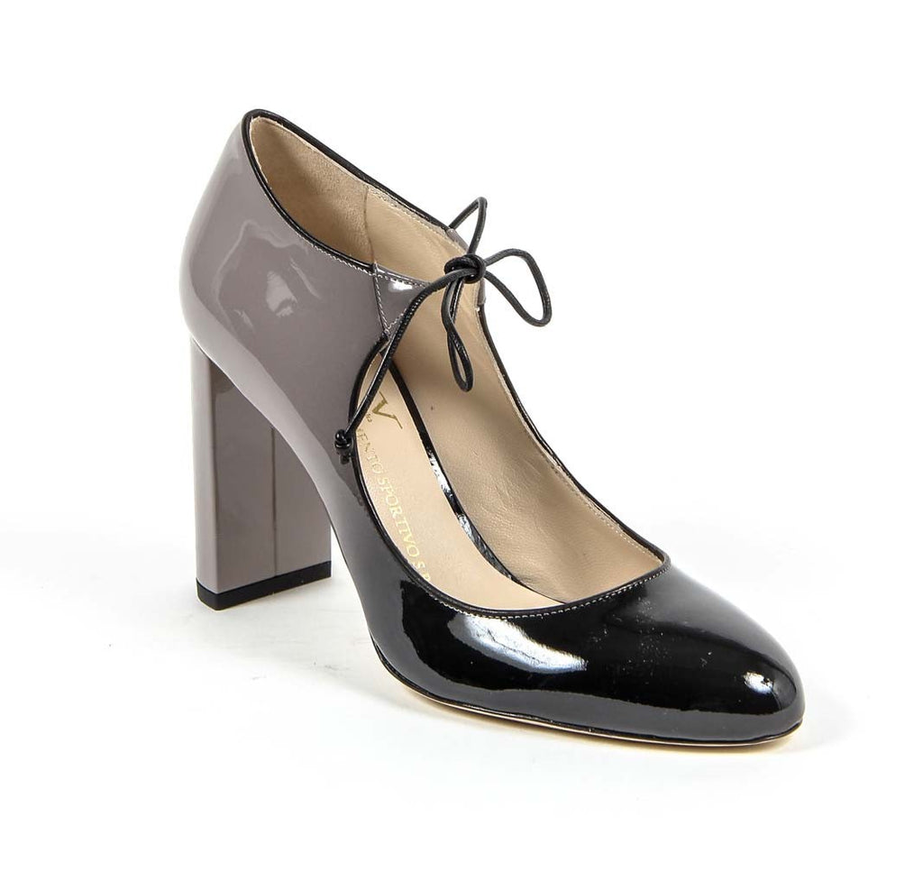 Zapatos de salón con cordones para mujer V 1969 Italia 3112338 VERN. SFUMATO NERO-GRIGIO
