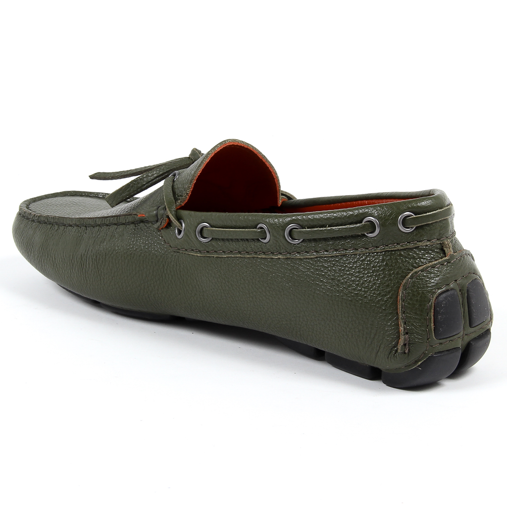 Mocasines V 1969 Italia para hombre, color verde ADAM