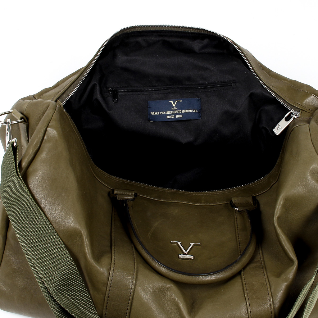 V 1969 Italia Mens Sport Bag Dark Green BERLINO