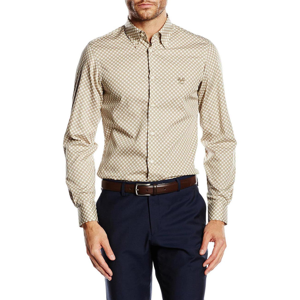 Camisa de cuello abotonado ajustada para hombre V 1969 Italia SBD30