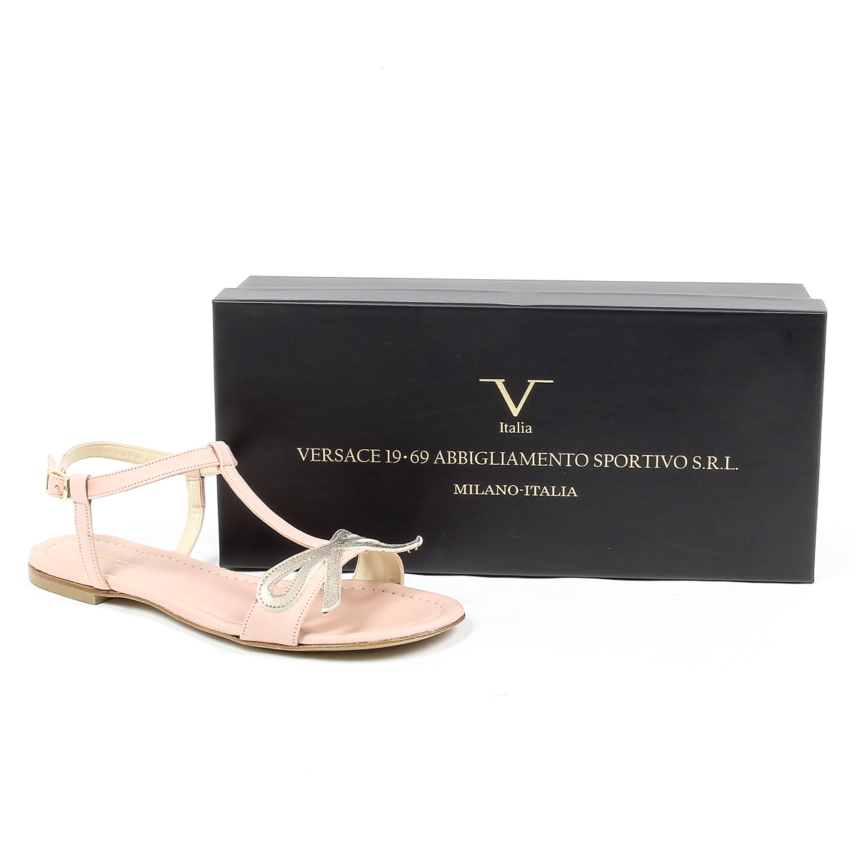 V 1969 Italia Sandalia plana para mujer Rosa LISA