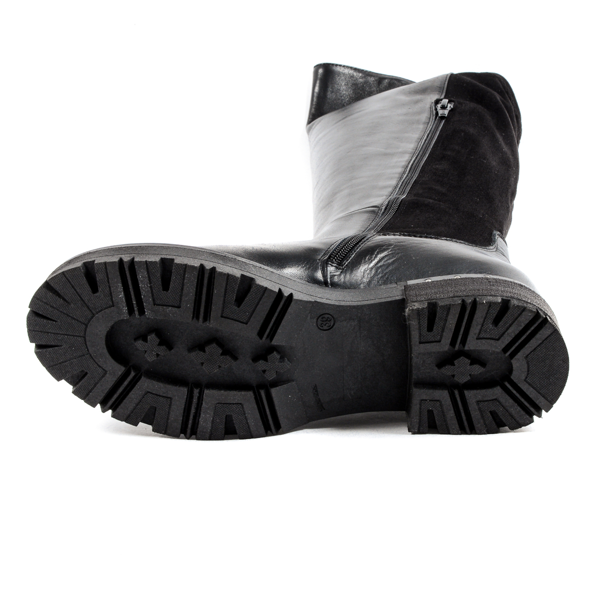 Andrew Charles Womens High Boot Black PAT