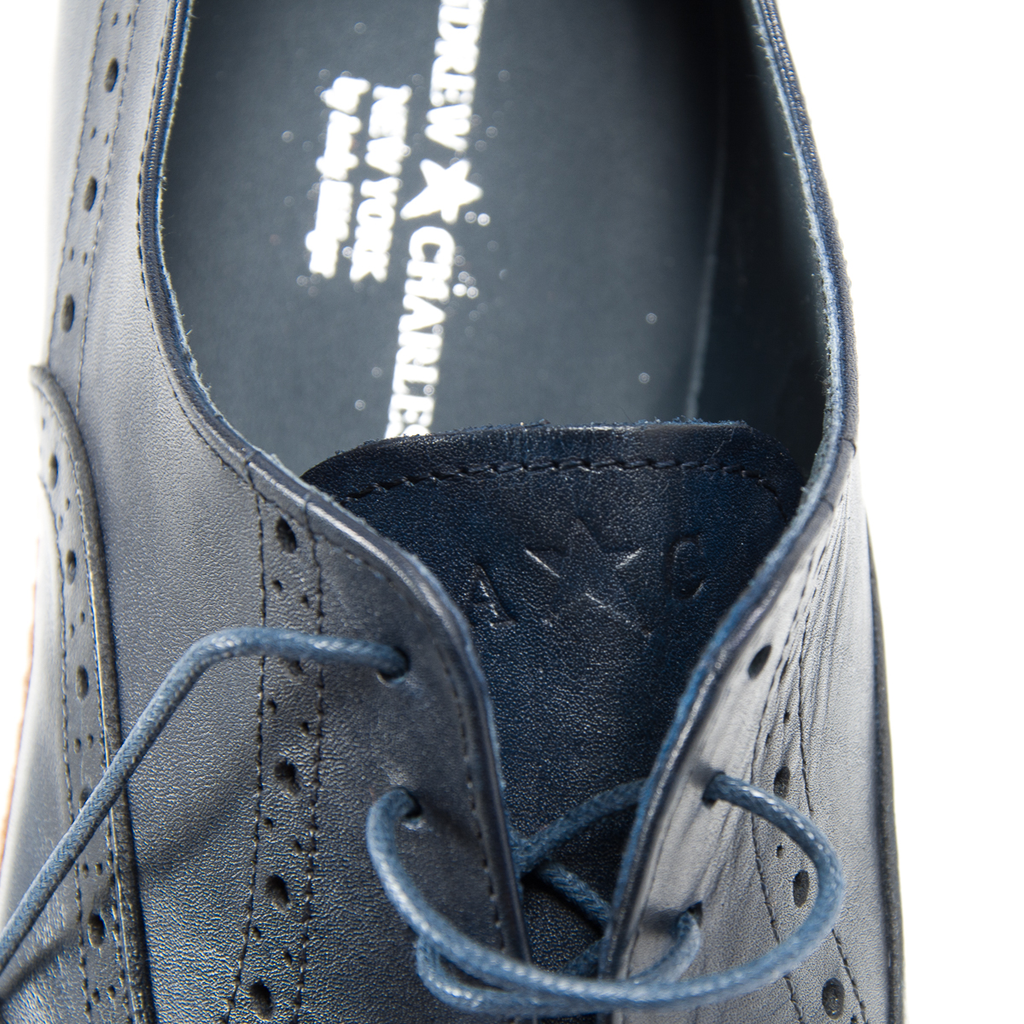 Andrew Charles - Zapatos brogue para hombre, color azul LUIS