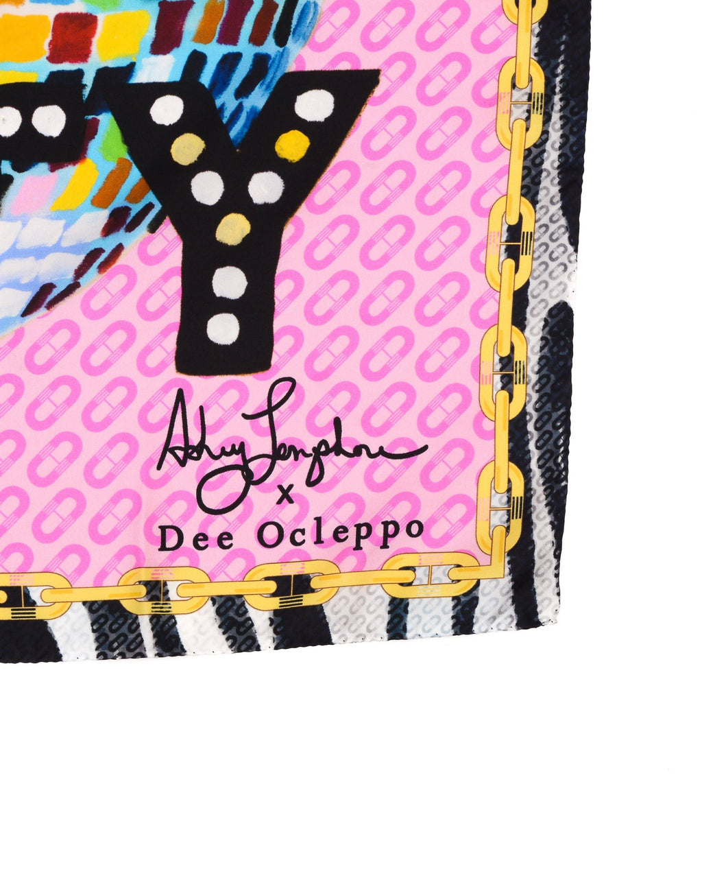 Bufanda de seda de fiesta "Thou Shalt" de Dee X Ashley Longshore