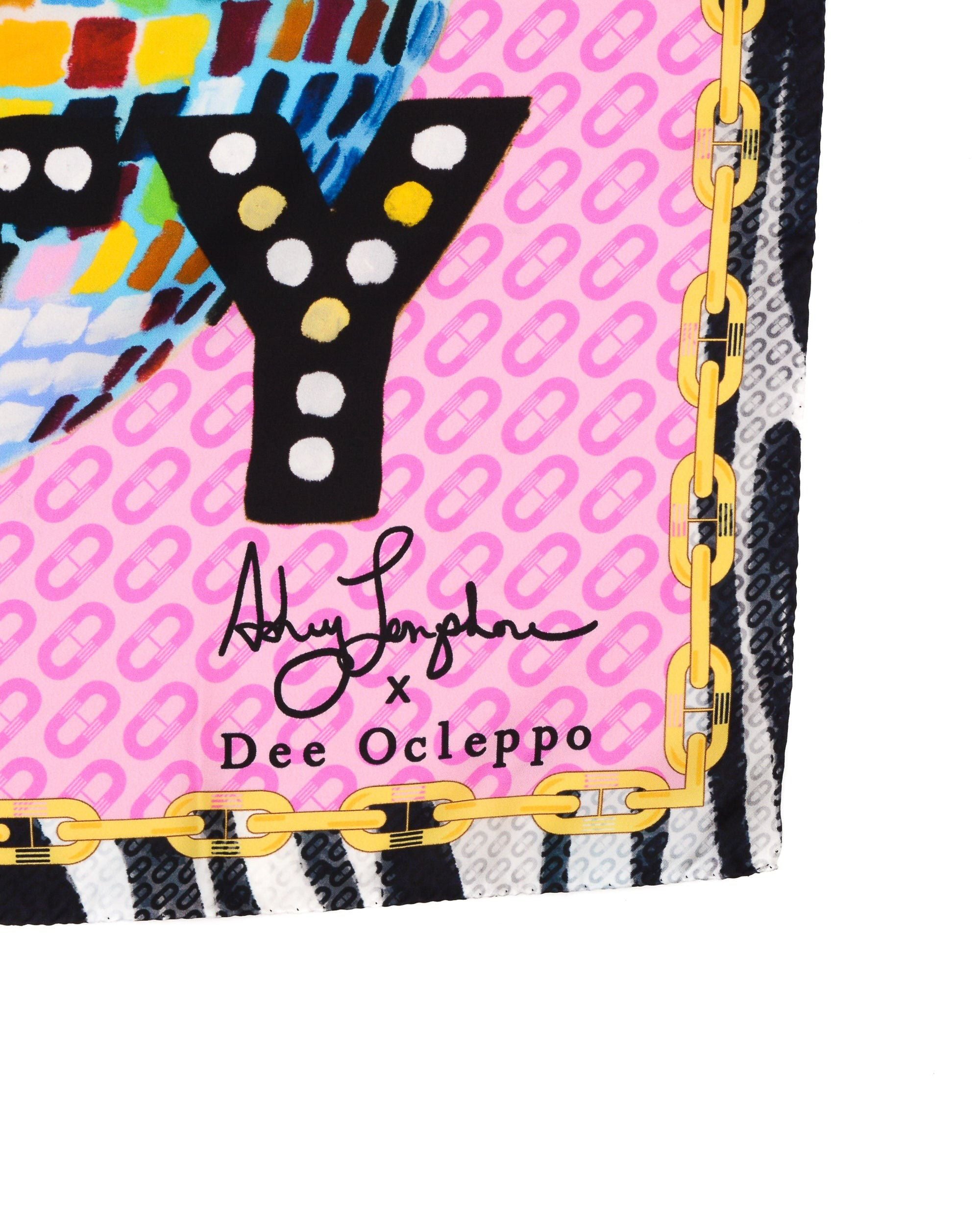 Bufanda de seda de fiesta "Thou Shalt" de Dee X Ashley Longshore