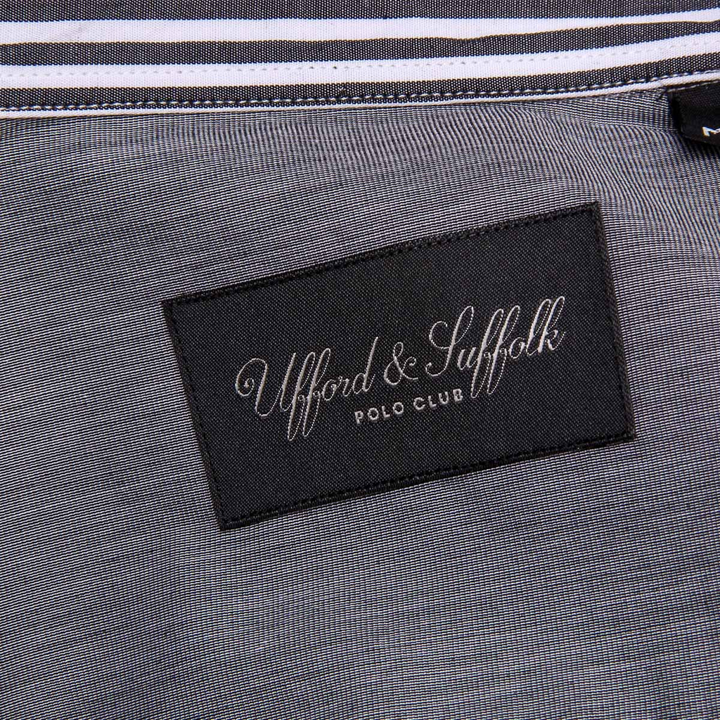 Camisa de hombre del Ufford & Suffolk Polo Club USC02 B2 NERO