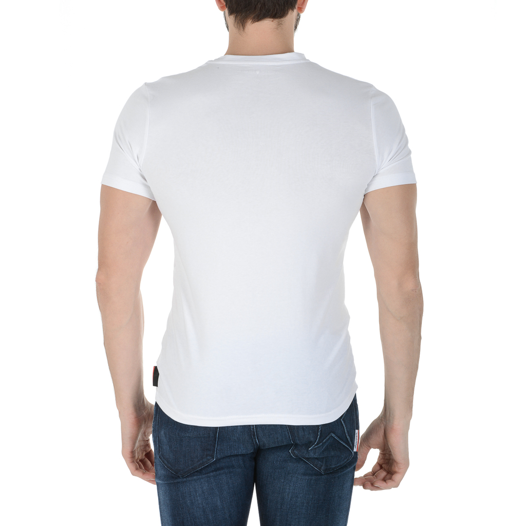 Camiseta Andrew Charles para hombre, manga corta, cuello redondo, blanca, KEITA