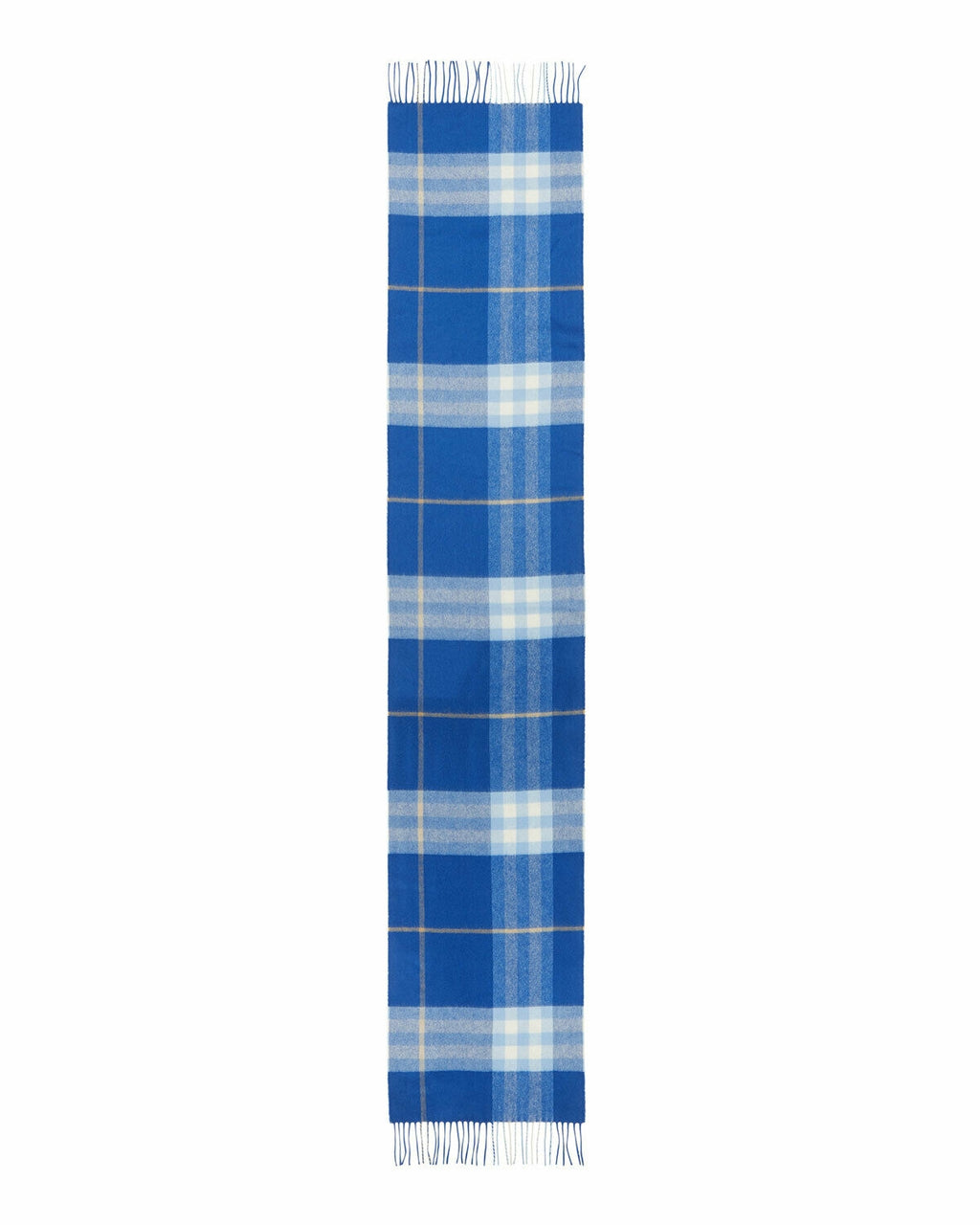 Bufanda Burberry para hombre, 168 x 30 cm, cuadros azules