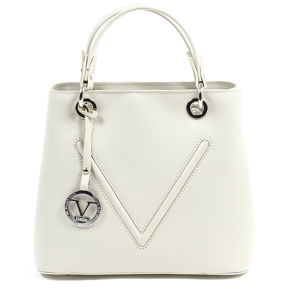 Bolso de mano para mujer V 1969 Italia V004-S RUGA CREMA