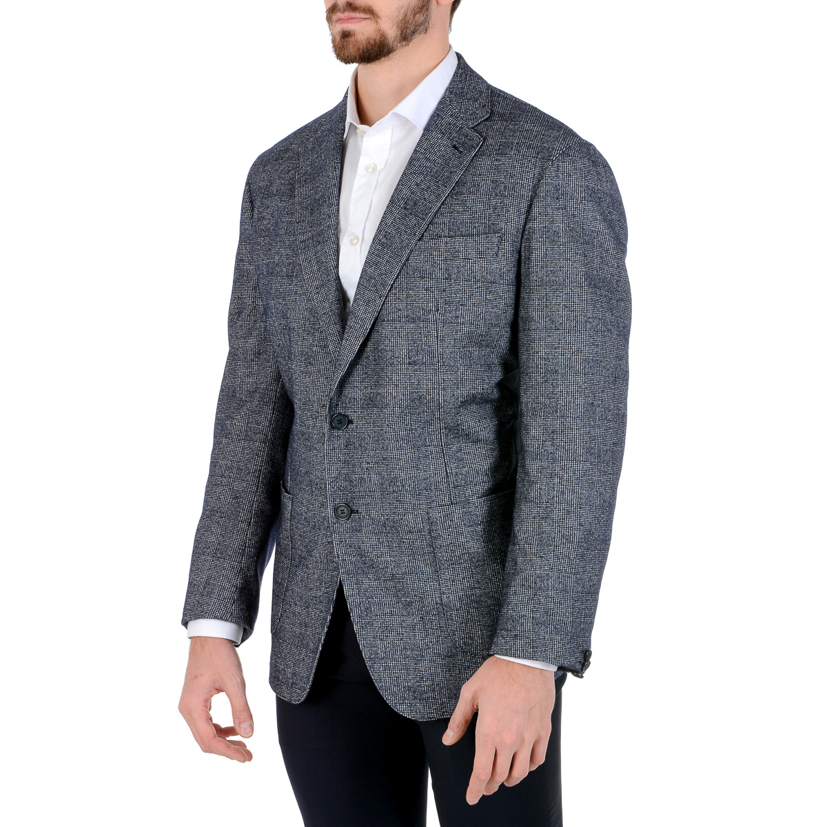 Chaqueta Luciano Di Martina para hombre, manga larga, gris oscuro