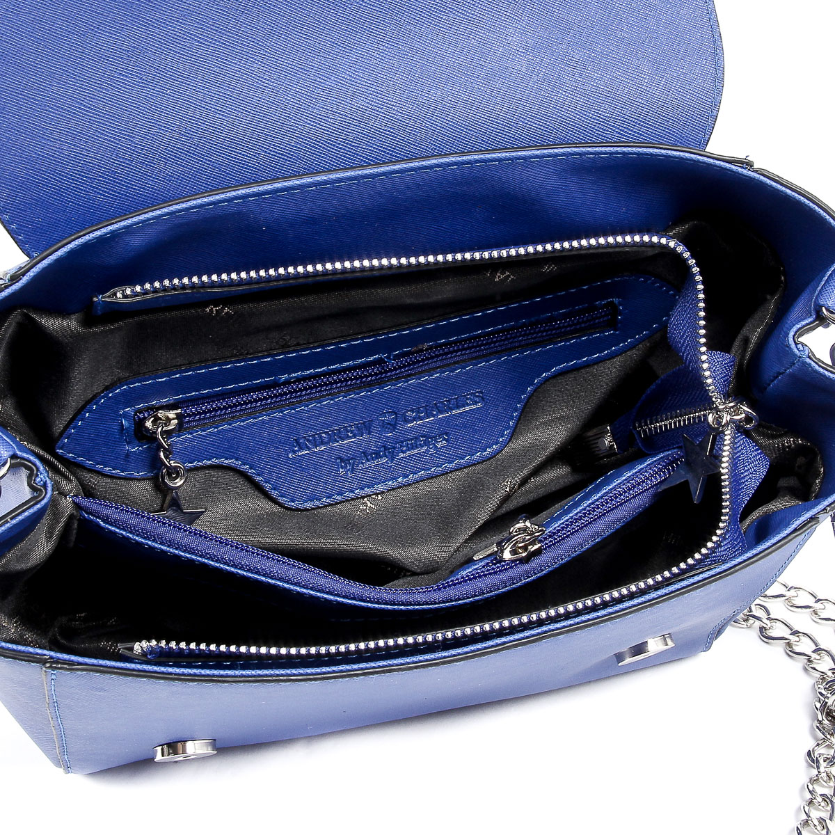 Andrew Charles Womens Handbag Blue VERA