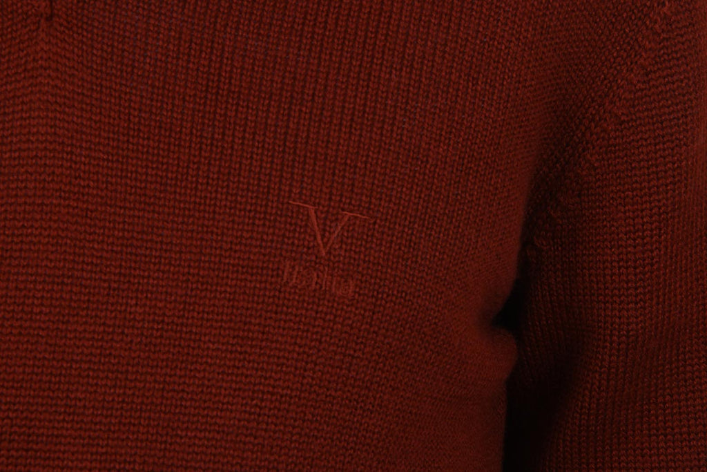 V 1969 Italia Jersey con cuello de pico para hombre 9803 SCOLLO V BORDEAUX