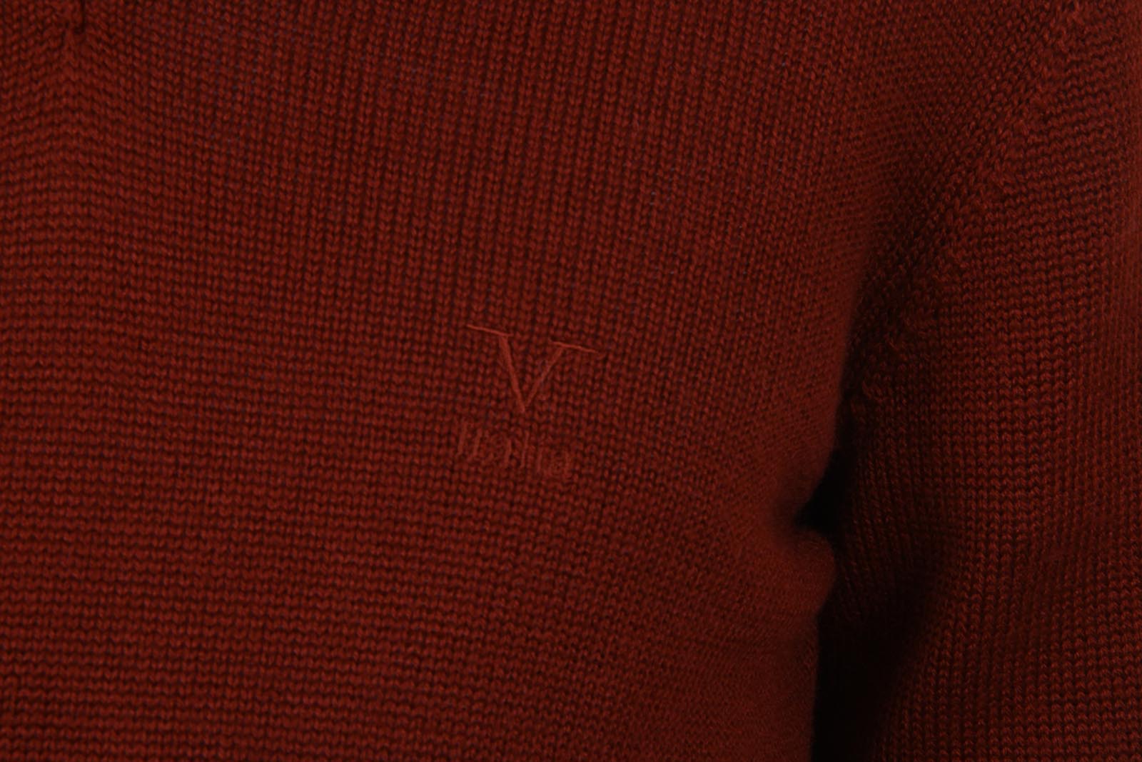 V 1969 Italia Jersey con cuello de pico para hombre 9803 SCOLLO V BORDEAUX